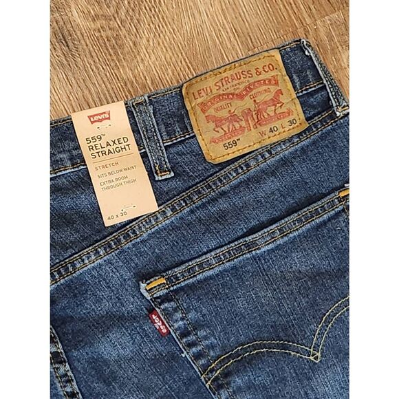 NWT Levis 559 Relaxed Straight Men's 40x30 Denim Jeans Blue - Picture 8 of 8